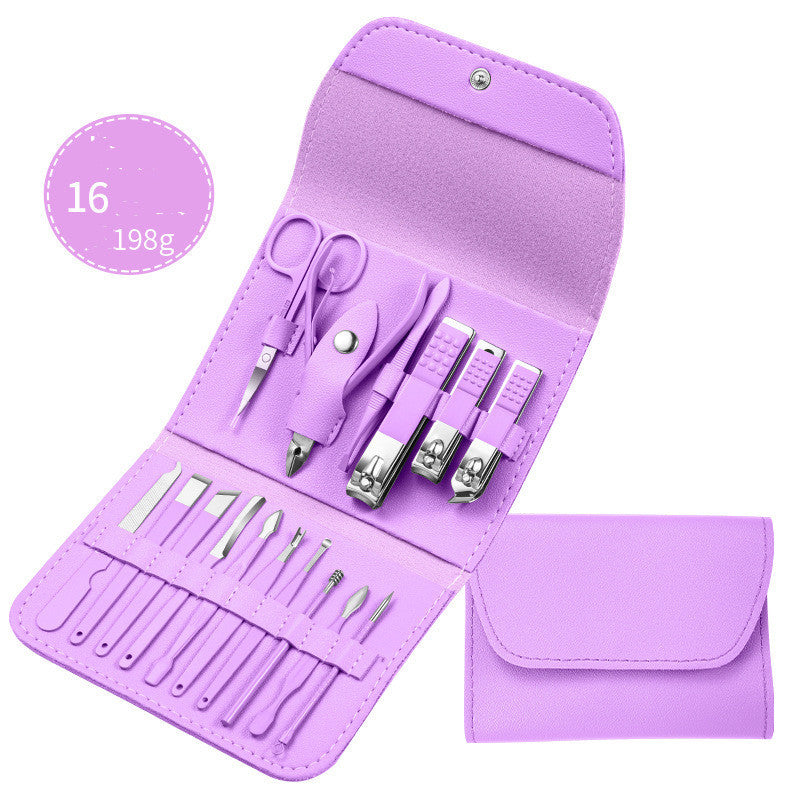 Set de ciseaux professionnels, coupe-ongles, cuillère auriculaire, pinces à peau morte, pinces à ongles, couteau de pédicure, taille-ongles.