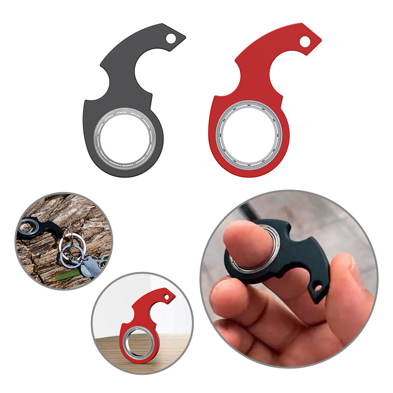 Porte-clés créatif Fidget Spinner, jouet anti-anxiété, soulage le stress, porte-clés décapsuleur pour les doigts, jouet pour enfants