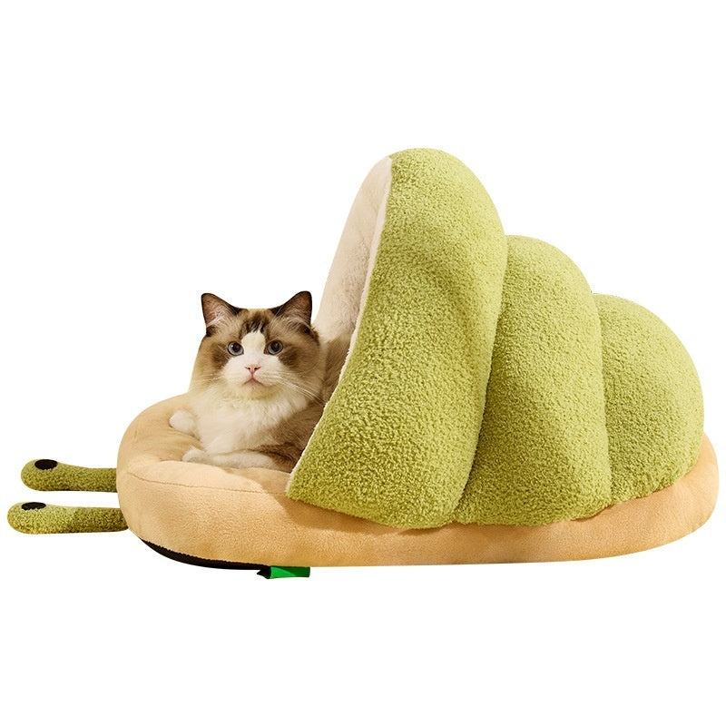 Chaussons pour chats chauds en forme de limace semi-fermée, produits pour animaux de compagnie.