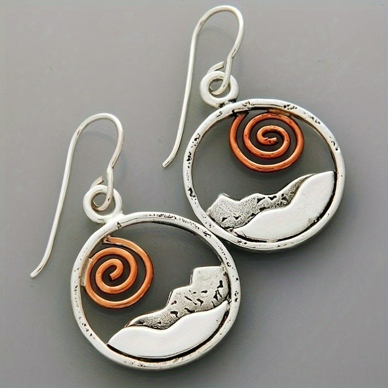 Boucles d'oreilles pendantes Simple Mountain Sunset