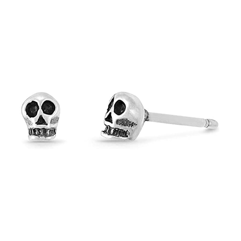 Boucles d'oreilles en forme de tête de fantôme gothique rétro en skull personnalisées populaires européennes et américaines.