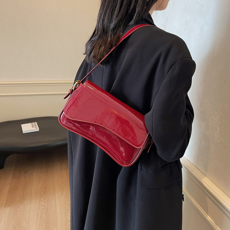 Sac à bandoulière simple et brillant pour femme