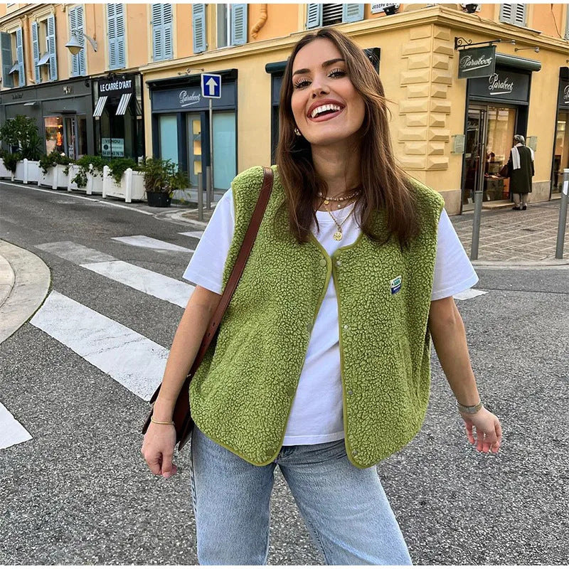 Nouveau vêtement d'automne pour femmes, gilet élégant.