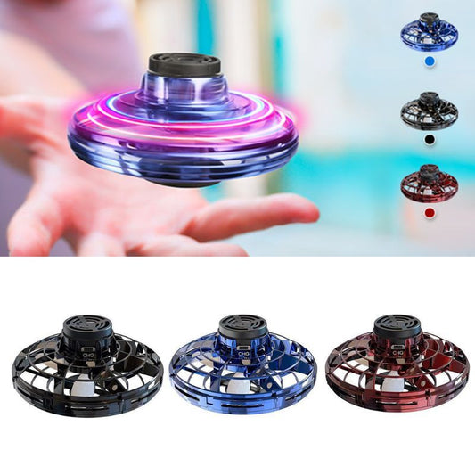 Mini gyroscope interactif de décompression jouet drone LED type UFO hélicoptère volant jouet pour enfants