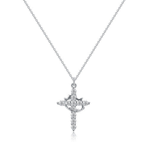 Collier rotatif en couronne de diamant pleine croix en bijouterie de mode