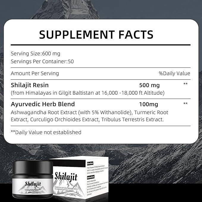 Résine Shilajit biologique pure de l’Himalaya