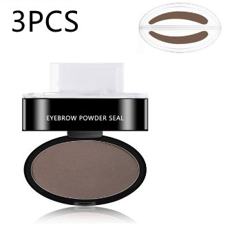 Eyebrow Powder Tint Stencil Kit Professional Cosmetic Waterproof Makeup Eyebrow Stamp Eyebrow Enhancers Stencil Kit.