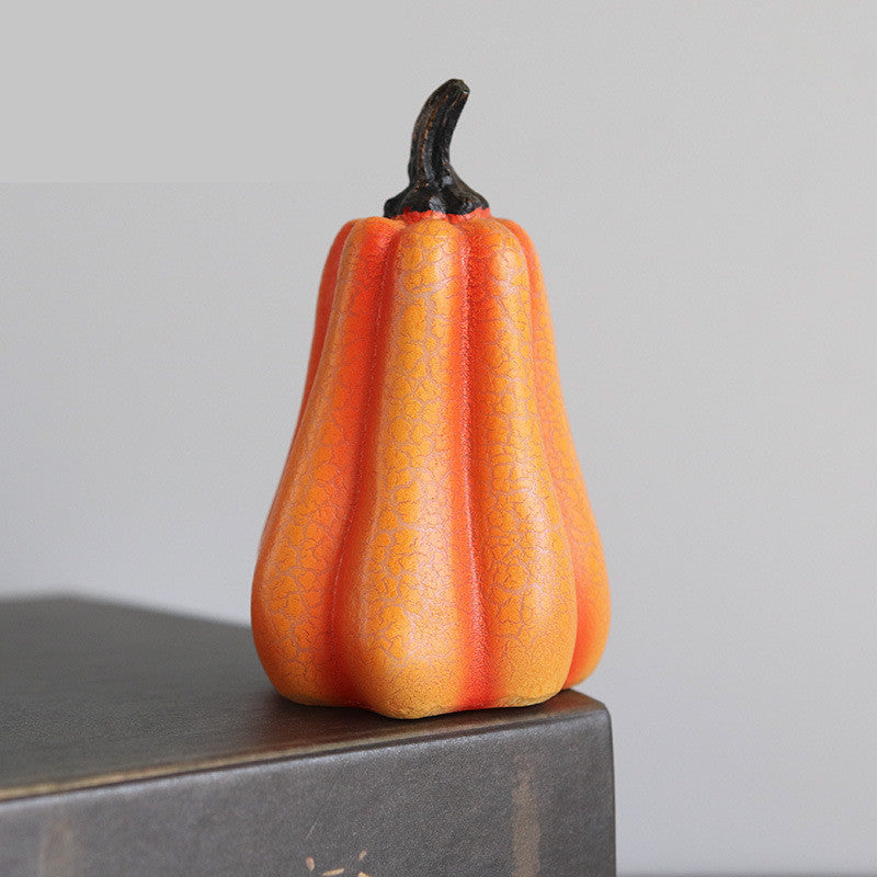 Nouvelle simulation de lanterne citrouille d'Halloween, lampe à bougie LED en résine, citrouille lumineuse.