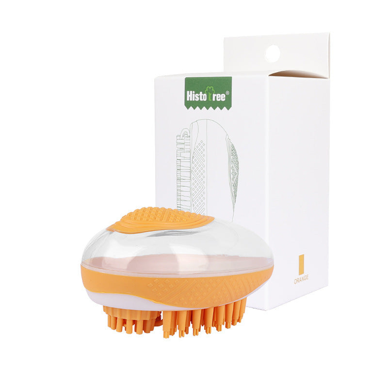 Outil de nettoyage pour chien, brosse de bain 2-en-1, peigne de massage SPA pour animaux, en silicone doux, pour le toilettage des animaux de compagnie.