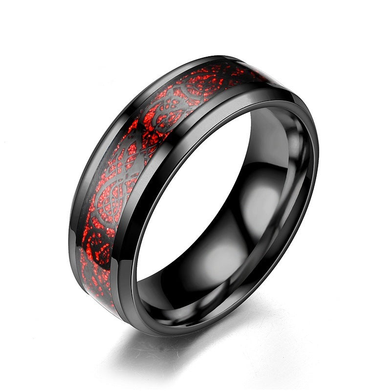 Bague Dragon en Acier Titane