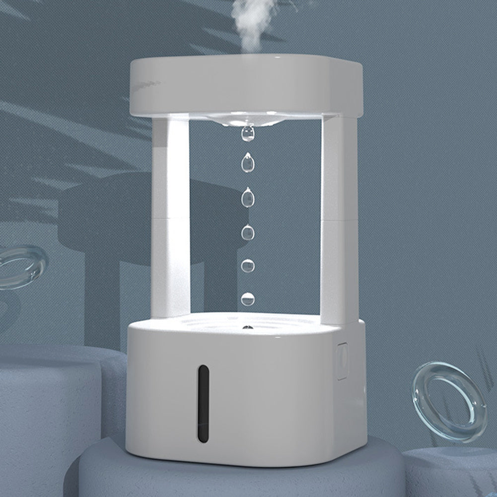 Creative anti-gravity water humidifier with mist spray for air conditioning, quiet, suitable for bedroom and office, with 580ML water tank.