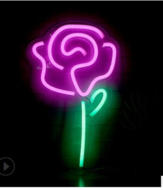 Lumière néon LED, panneau arrière en acrylique, lumière de décoration de chambre.