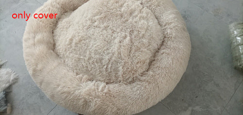 Tapis d'hiver chaud pour chien en peluche et rond