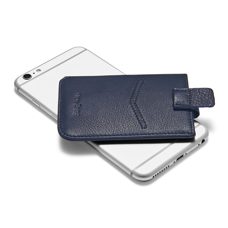 Portefeuille en cuir véritable pour hommes, porte-cartes en cuir de vache mince.