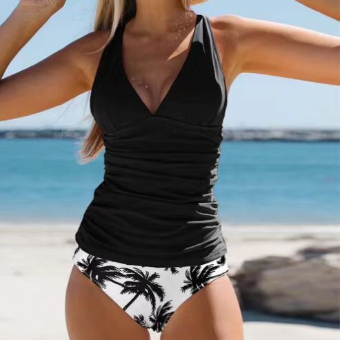 Maillot de bain à bretelles imprimé bikini de plage