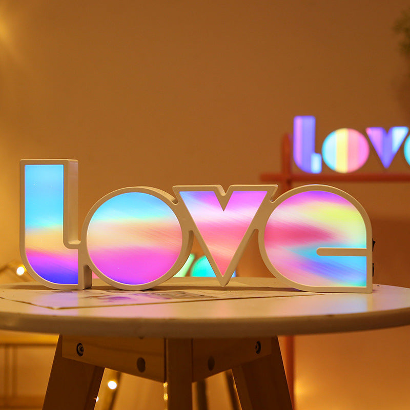 Décoration de la Saint-Valentin Lumière LED LOVE Cadeau de la Saint-Valentin pour petite amie Anniversaire Décoration de mariage Fête Décoration romantique de mariage