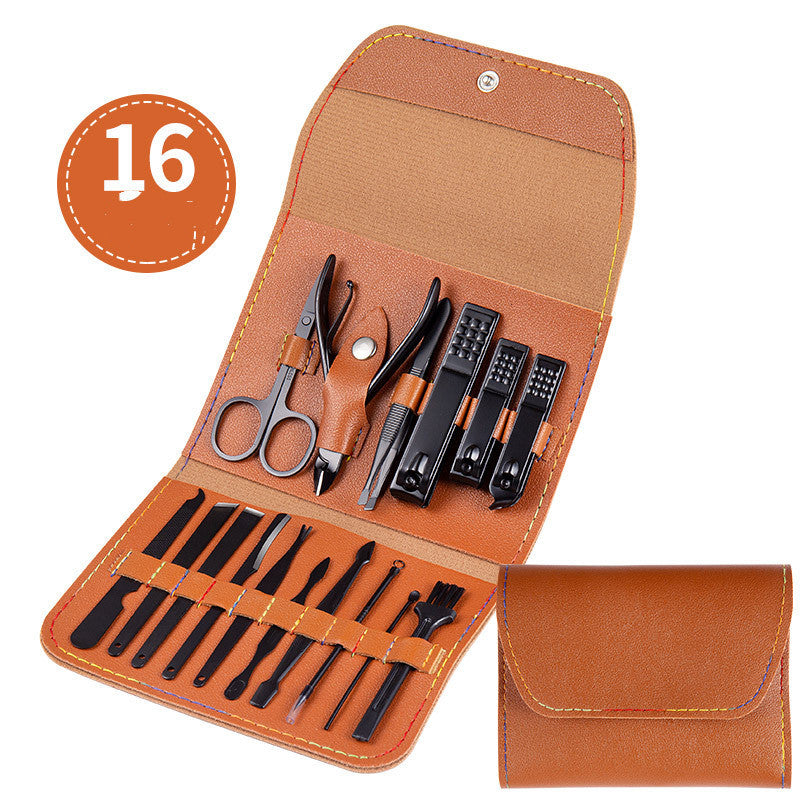 Set de ciseaux professionnels, coupe-ongles, cuillère auriculaire, pinces à peau morte, pinces à ongles, couteau de pédicure, taille-ongles.