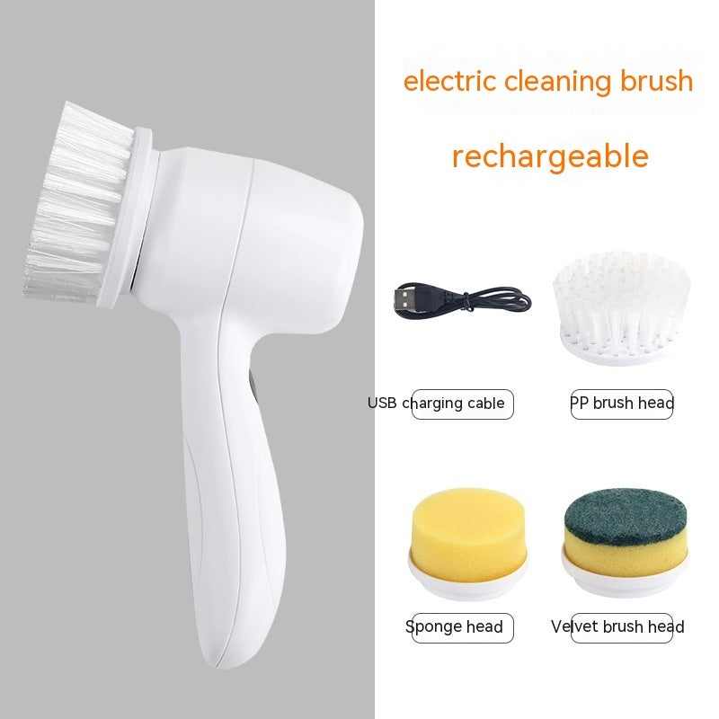 Brosse de nettoyage électrique 4 en 1, nettoyeur rotatif, brosse de nettoyage électrique sans fil, portable