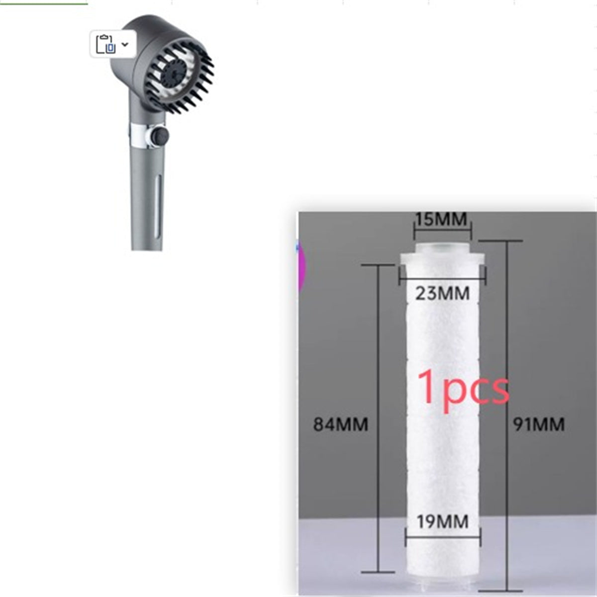 Pommeau de douche à 3 modes, pommeau de douche haute pression, filtre portable, robinet à effet pluie, salle de bain, baignoire, maison, accessoires innovants