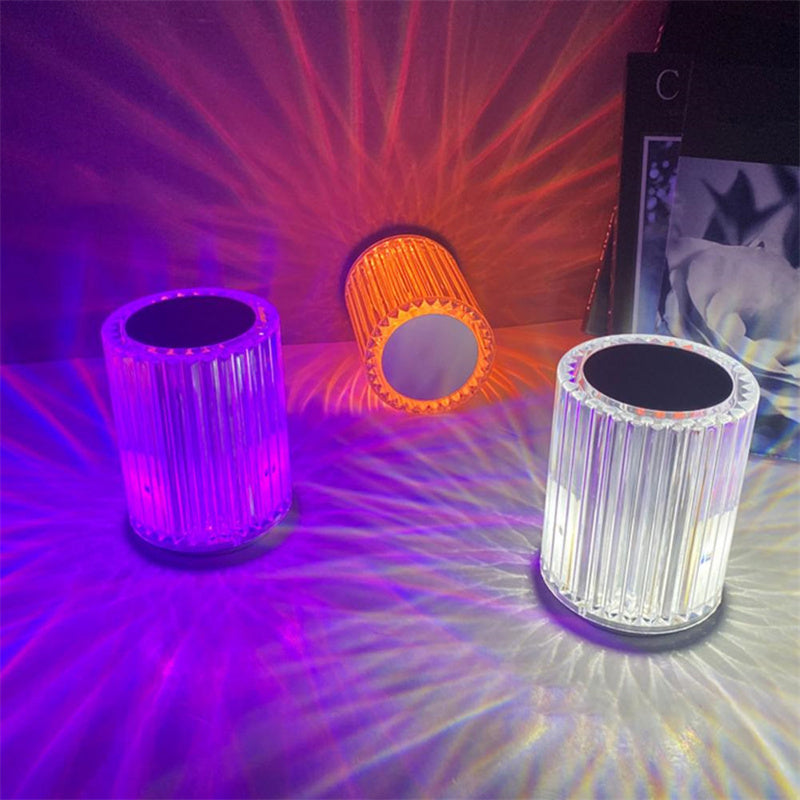 Lampe en cristal, lampe de table, atmosphère, ligne créative, petite lampe de nuit, lumières LED.