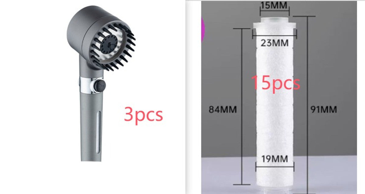 Pommeau de douche à 3 modes, pommeau de douche haute pression, filtre portable, robinet à effet pluie, salle de bain, baignoire, maison, accessoires innovants