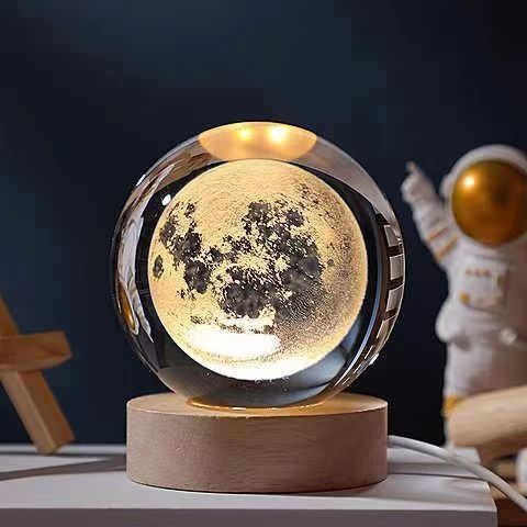 Lampe de nuit en forme de système solaire sculpté en 3D, lumineuse, idéale pour la chambre à coucher, cadeau de festival et pour les enfants.