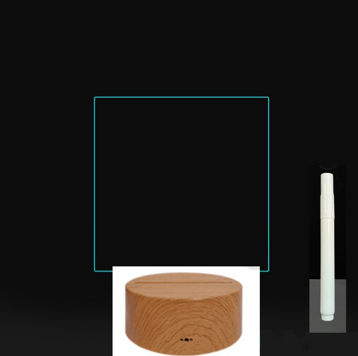 Tableau de message en acrylique 3D avec écriture à la main et lumière LED