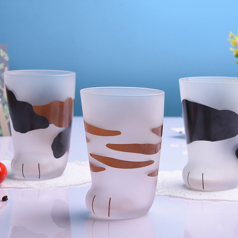 Tasse à café créative en verre avec pattes de chat et pattes de tigre pour bureau, tasse à café, personnalité, petit-déjeuner, lait, porcelaine, cadeau