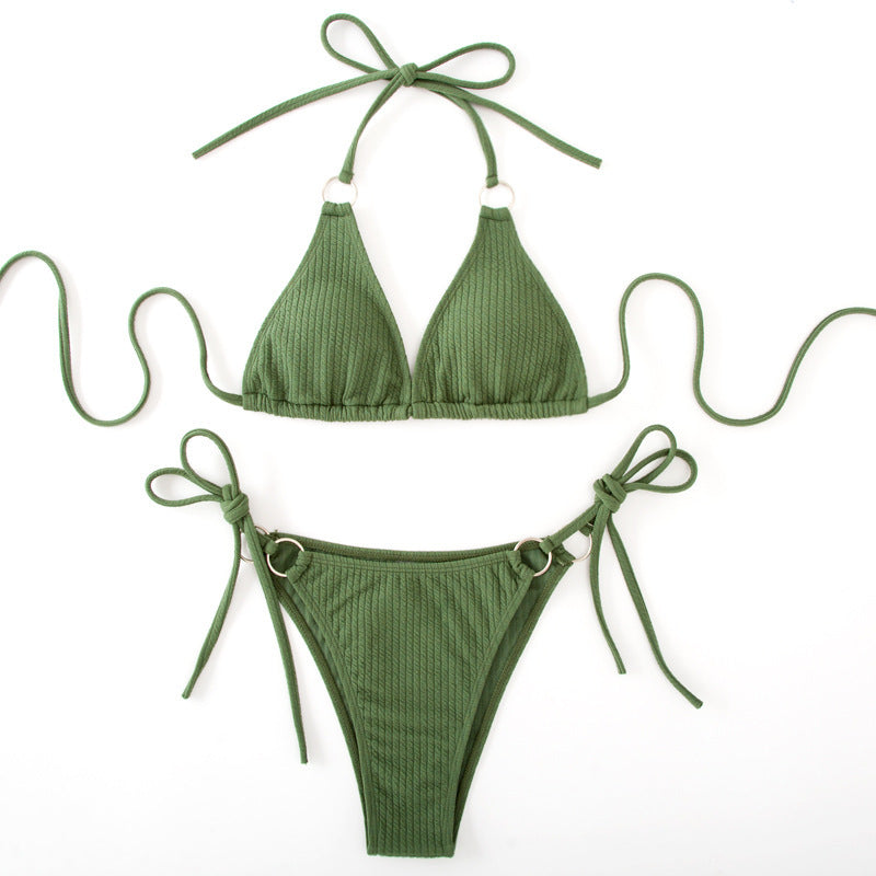 Ensemble de bikini sexy d'été à nouer sur le côté, style bandage, vêtements pour femmes