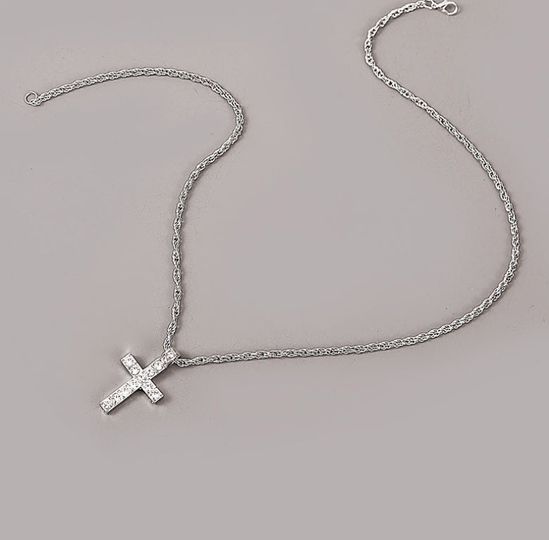 Colliers avec pendentif en croix pour femmes et hommes, chaîne en corde punk hip-hop sur le cou, bijoux de rappeur