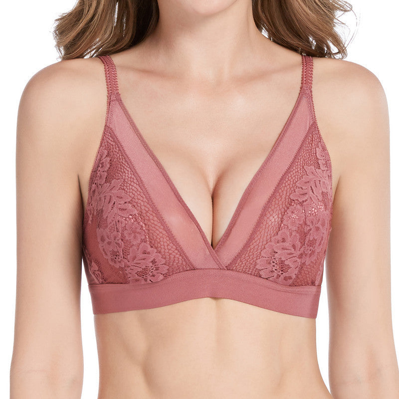 Soutien-gorge triangle français Soutien-gorge ultra-fin en dentelle sexy