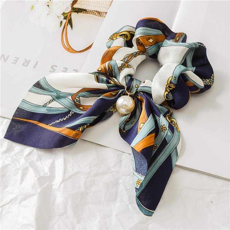 Anneau pour gros intestin avec pendentif en perle, serre - tête pour femme, nœud pour cheveux, gros nœud - KaoKao