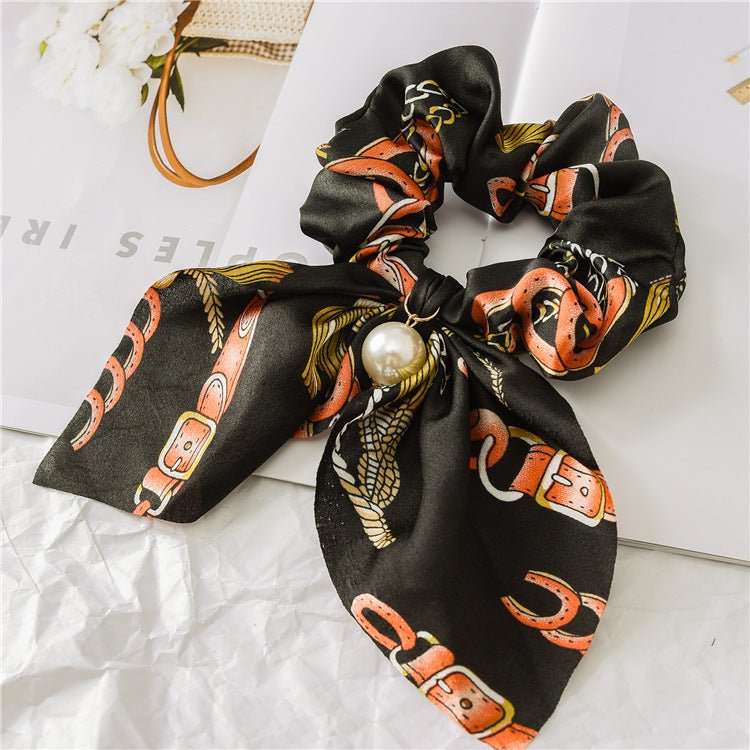 Anneau pour gros intestin avec pendentif en perle, serre - tête pour femme, nœud pour cheveux, gros nœud - KaoKao