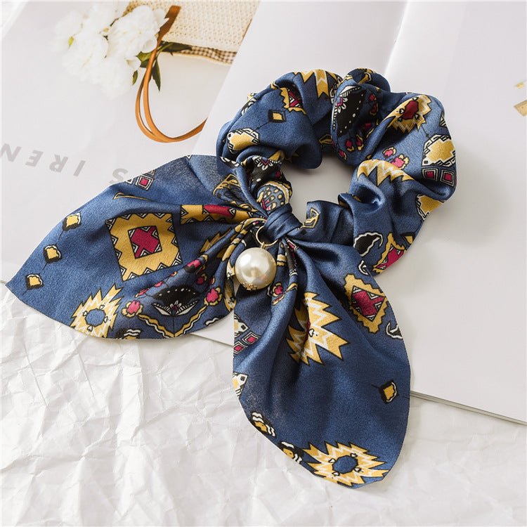 Anneau pour gros intestin avec pendentif en perle, serre - tête pour femme, nœud pour cheveux, gros nœud - KaoKao