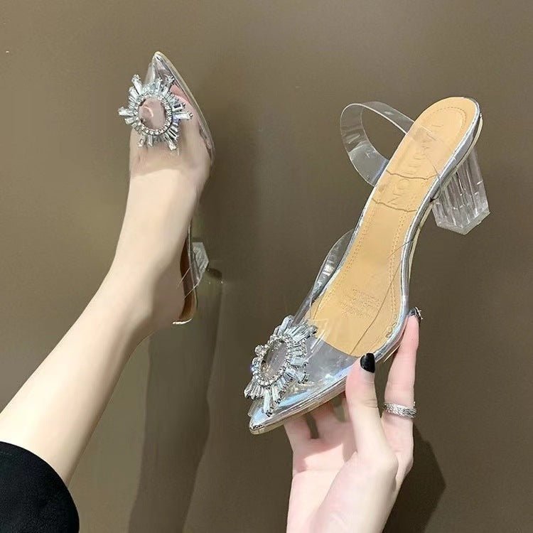 Automne Nouvelle Mode Talons Aiguilles à Talon Aiguille en Strass pour Femmes - KaoKao