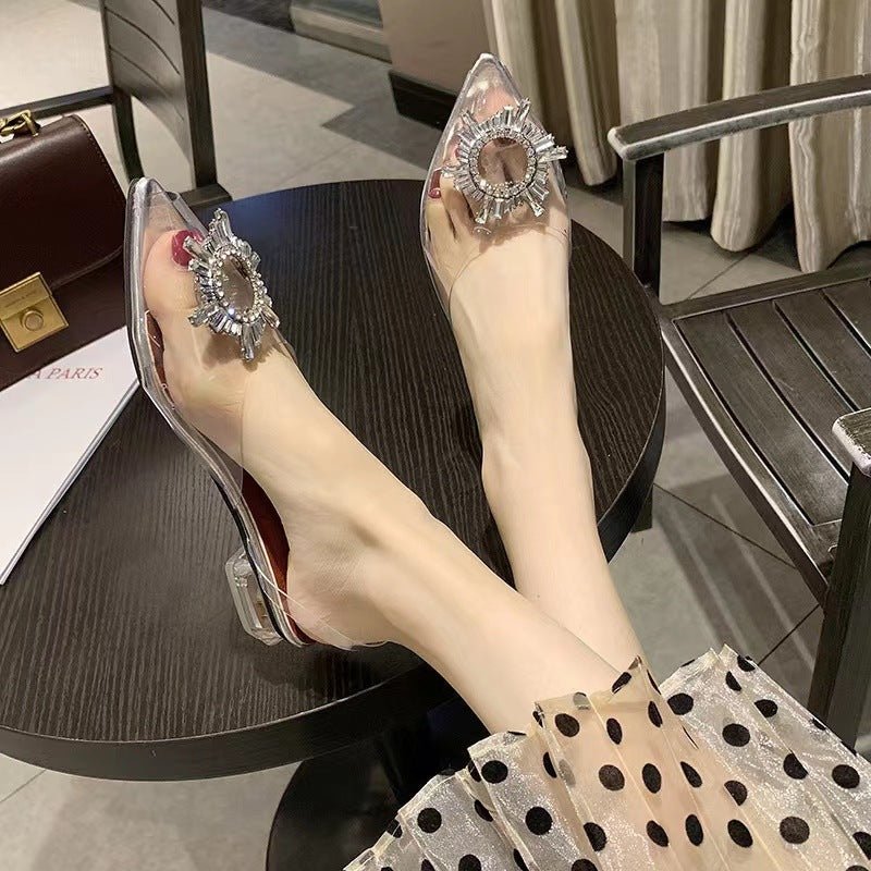 Automne Nouvelle Mode Talons Aiguilles à Talon Aiguille en Strass pour Femmes - KaoKao