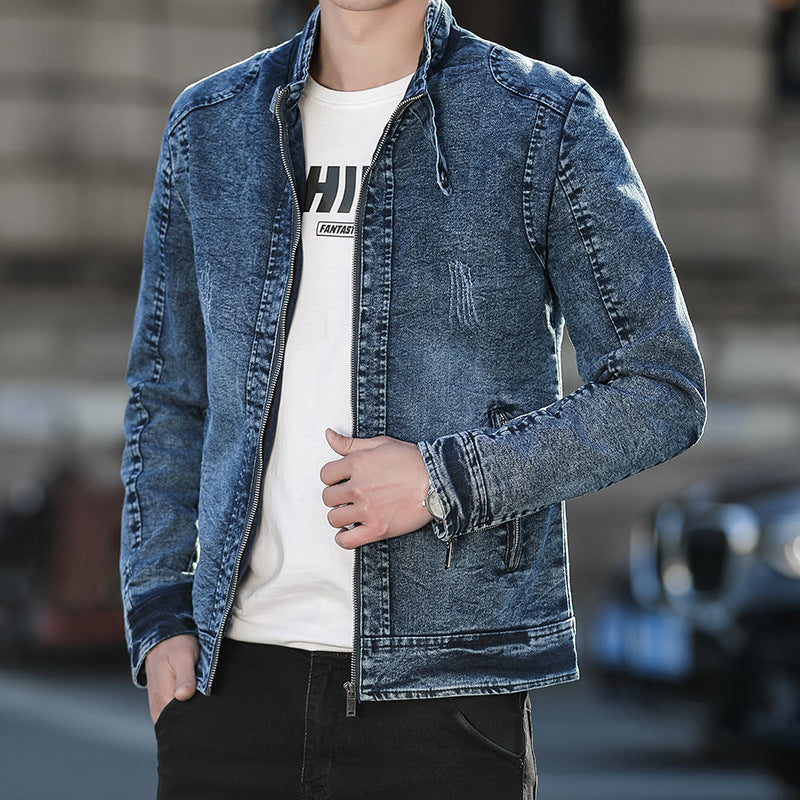 Nouvelle veste en jean décontractée pour hommes de mode coréenne pour le printemps et l'automne