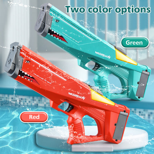 Jouets de pistolet à eau électrique automatique requin haute pression pour l'extérieur, jouet d'été pour la plage, bataille d'eau pour enfants, fête à la piscine, jouet aquatique.