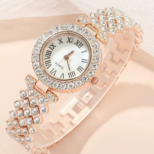 Coffret cadeau de luxe pour montre-bracelet en diamant pour femme, ensemble de six pièces