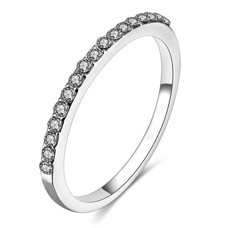 Bague en zircon micro-incrustée de style minimaliste pour femme, bague d'index sauvage, cadeau rouge net