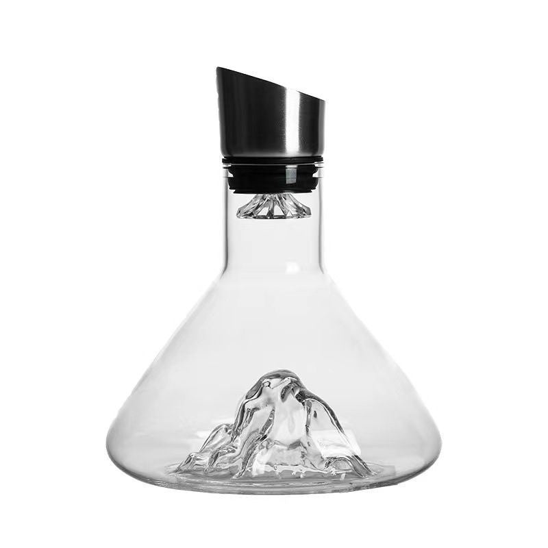 Carafe à vin en forme de cascade Iceberg à vendre, distributeur de vin en verre cristal transparent sans plomb créatif, carafes rapides pour bar