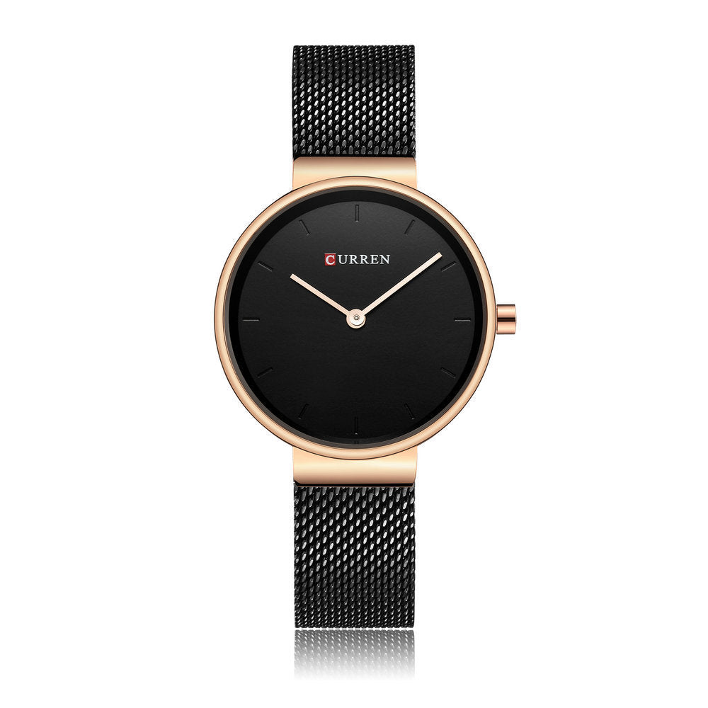 Montre à quartz nouvelle mode pour femmes avec bracelet en maille, montre de poche décontractée pour les affaires.