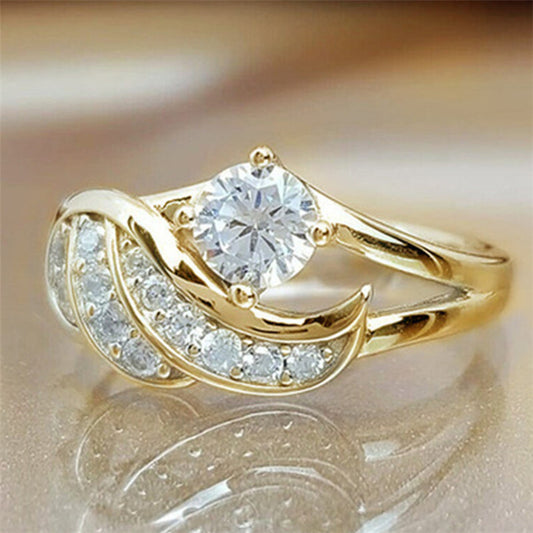 Bague ornée de diamants Mode européenne et américaine Ailes d'ange