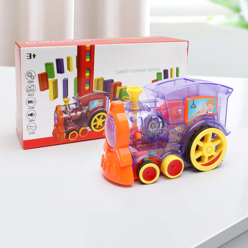 Jouets de train Domino Jouets pour bébés Puzzle de voiture Libération automatique Licence Blocs de construction électriques Jouet de train