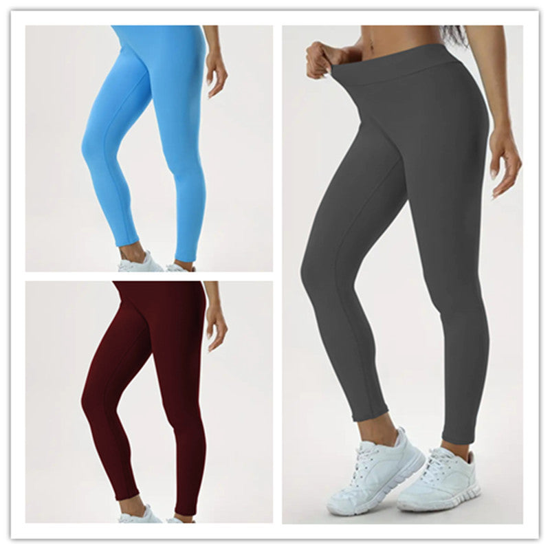 Pantalons de yoga pour femmes taille haute, élévation, haute élasticité, pantalons de fitness ajustés.