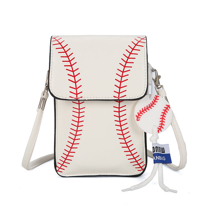 Sac à bandoulière de baseball pour femme, petit sac carré transparent