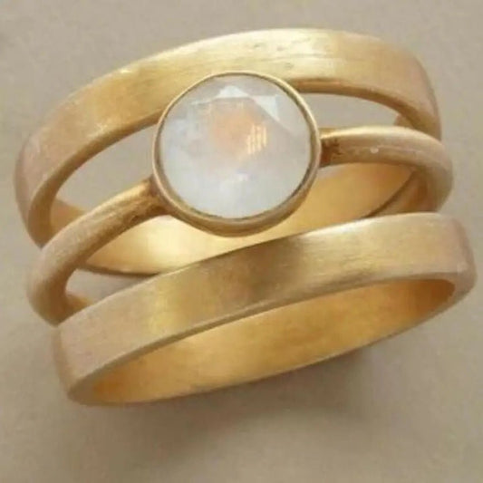 Bague d’index multicouche pour femmes creuses en or asiatique - KaoKao