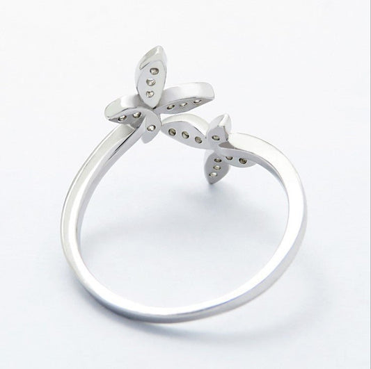 Bague papillon ajustable en argent sterling - KaoKao