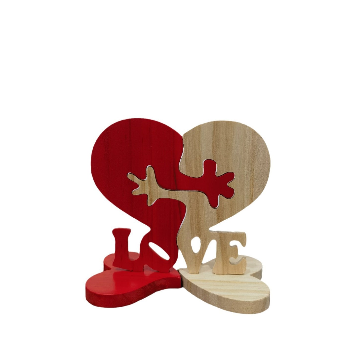 Décoration en bois en forme de cœur, cadeau pour la Saint-Valentin.