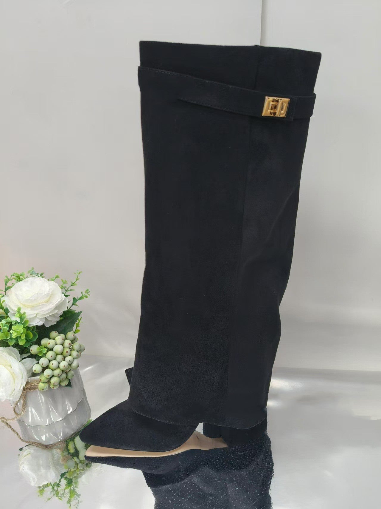 Pantalon de verrouillage Bottes de chevalier Bottes mi-mollet